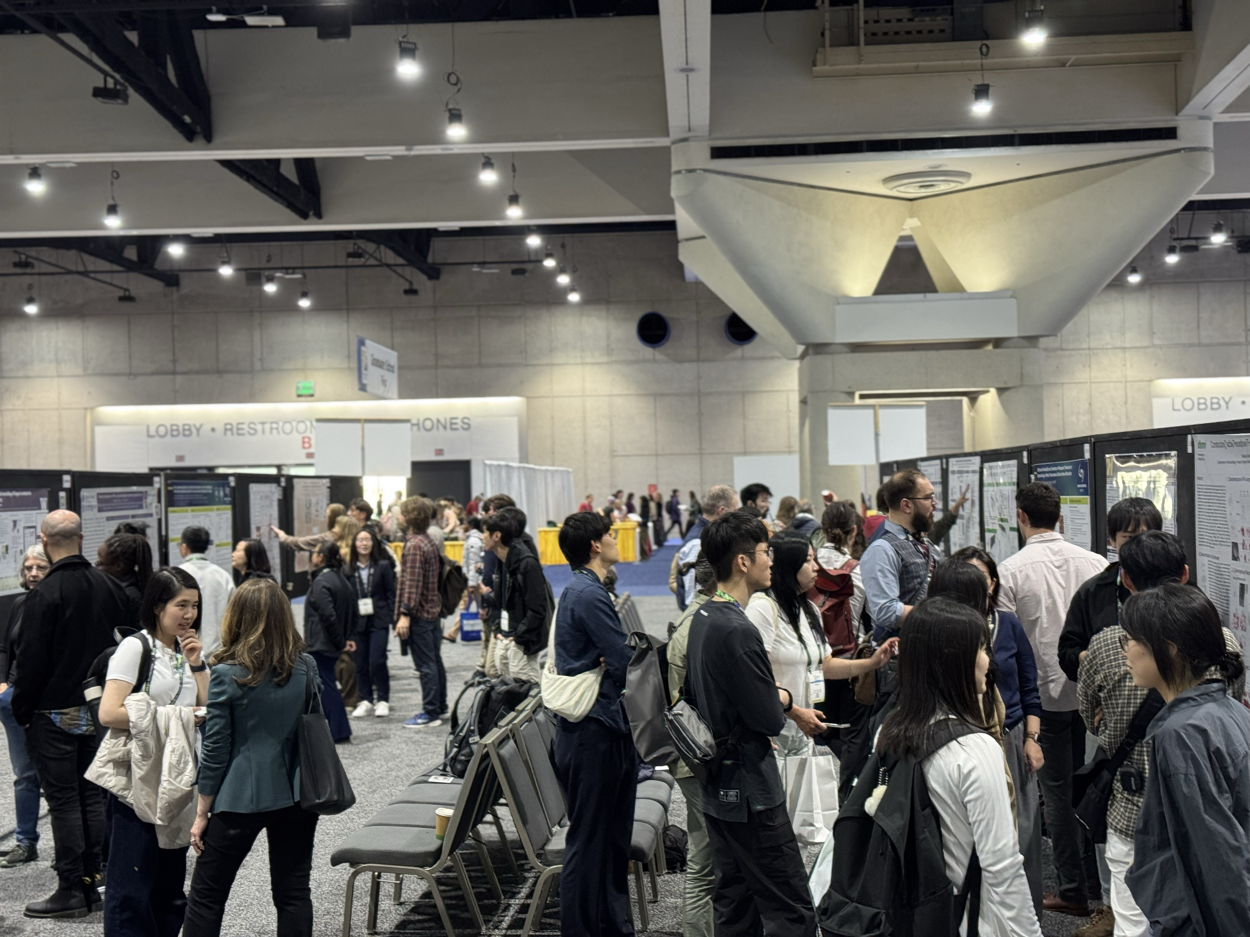 With hundreds of presentations happening simultaneously, the poster floor can be overwhelming at SfN — but for many, that's part of the draw.