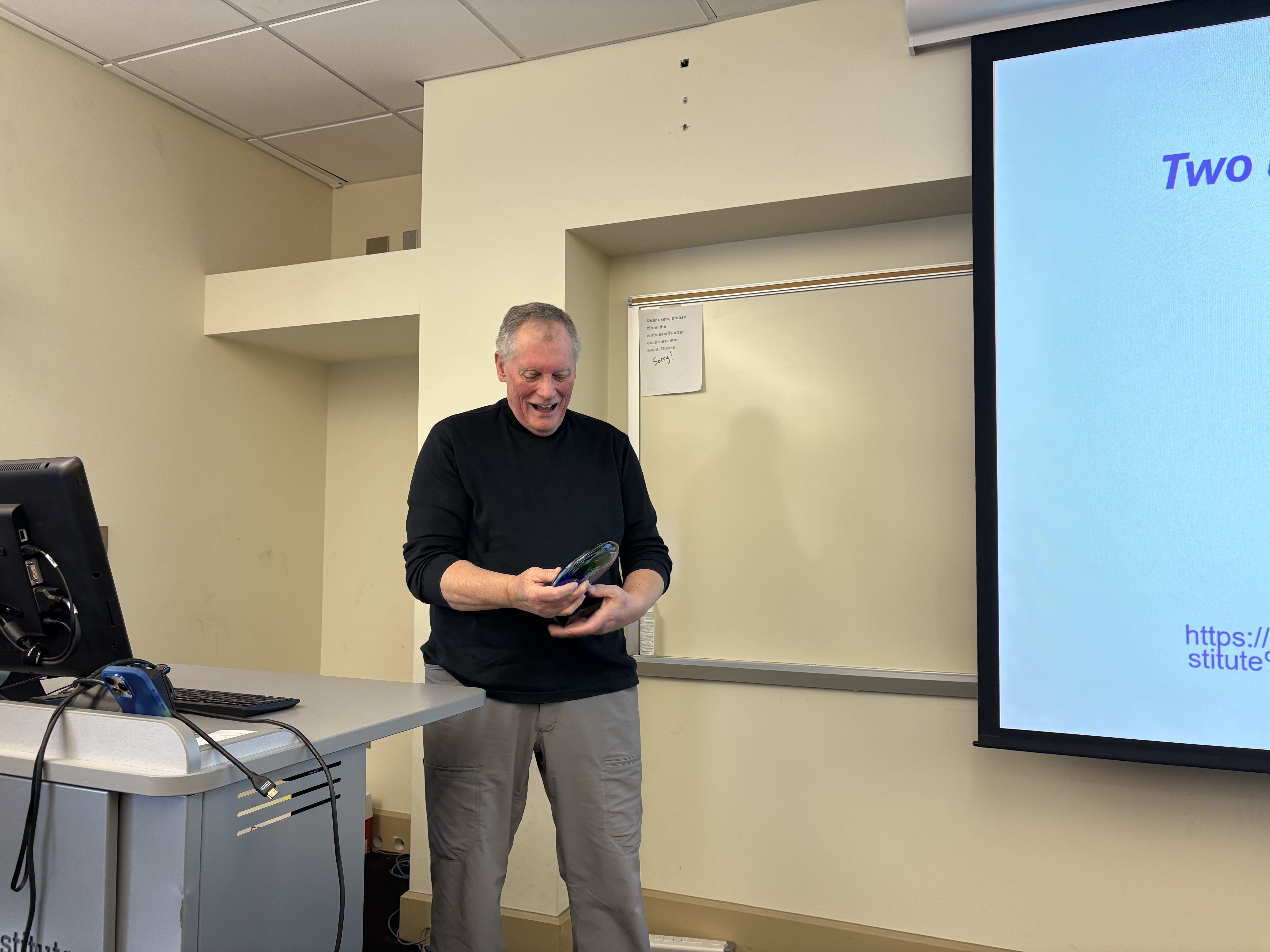 Randall Receiving His Award