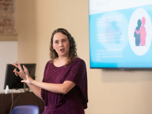 Irene Daboin teaching Psychology and the Pursuit of Happiness